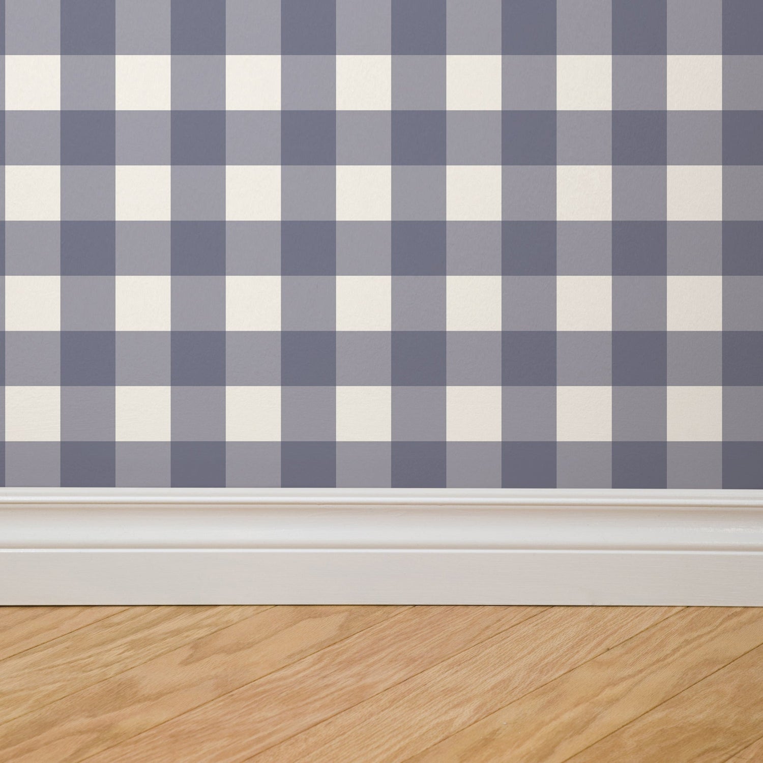 Simply Gingham Small (Navy) Wallpaper