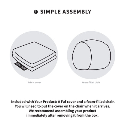 Fuf® 5Ft Foam Bean Bag