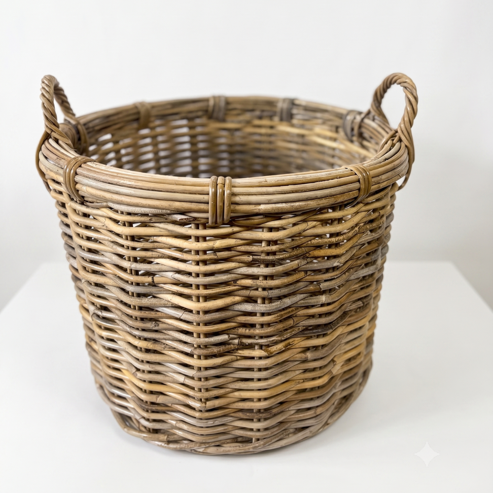 Black Mountain Rattan Round Basket