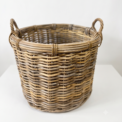 Black Mountain Rattan Round Basket