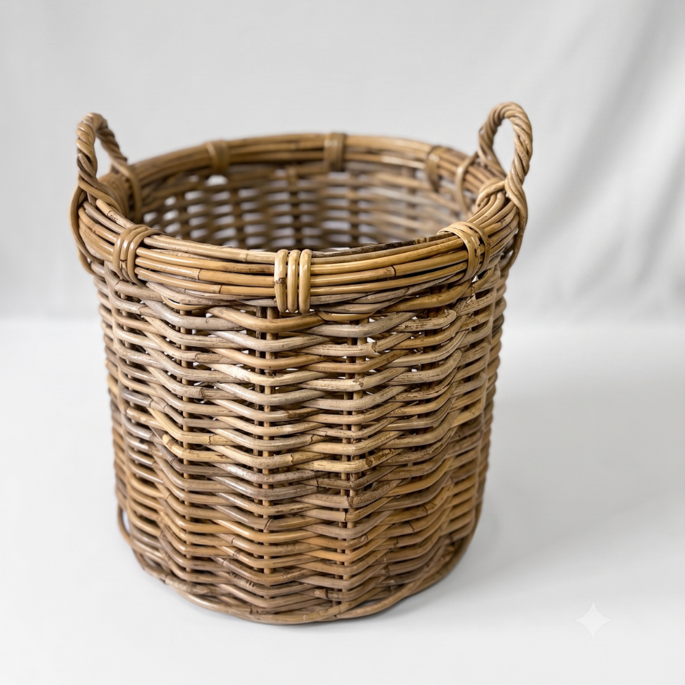 Black Mountain Rattan Round Basket