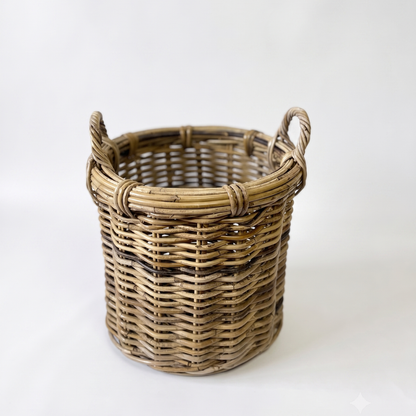 Black Mountain Rattan Round Basket