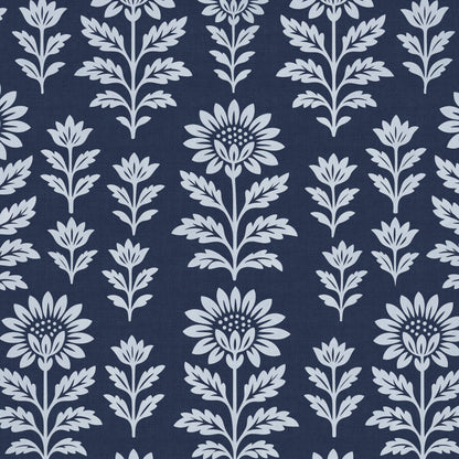 Bloom Floral (Blue) Wallpaper