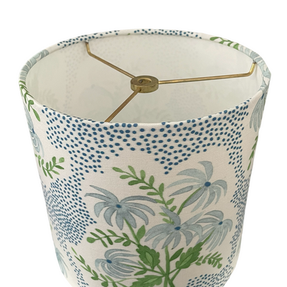 Blue Floral Lampshade in Pearl&
