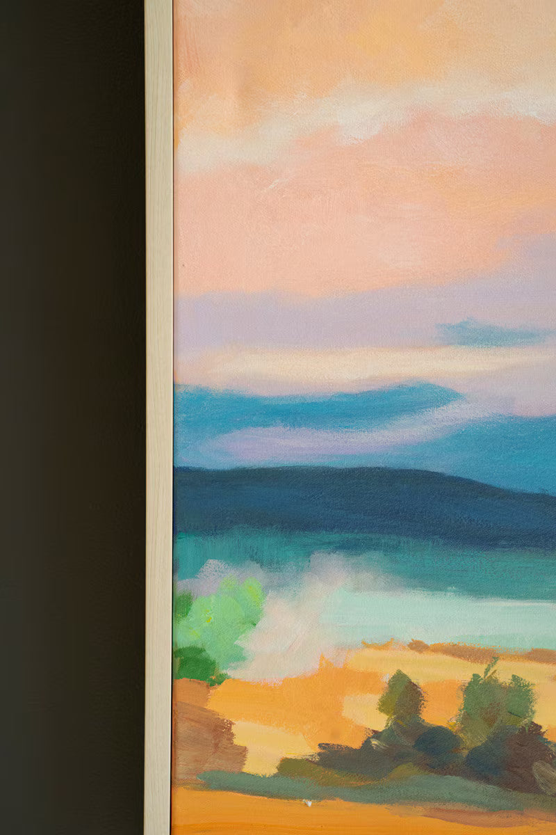 Framed Cowboy Painting