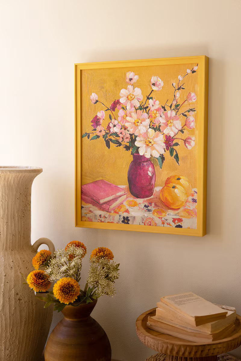 Yellow Framed Still-Life Painting