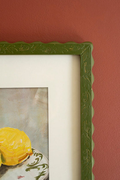 Set of 2 Framed Fruit Prints under Glass