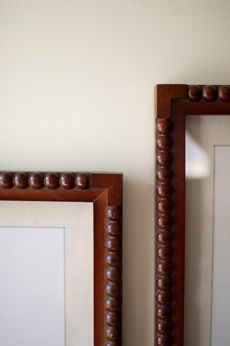 Set of 2 Framed Cowboy &amp; Horse with Desert Scene Photography Prints under Glass