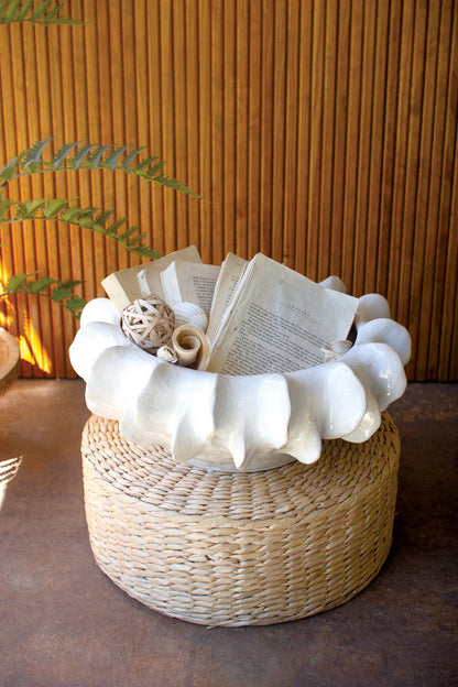 Organic Ruffle Ceramic Compote