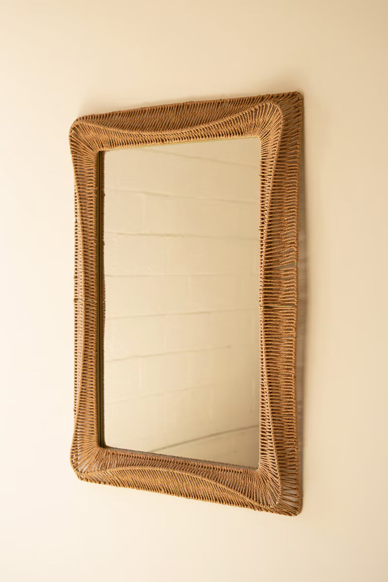 Paper Rope Framed Mirror