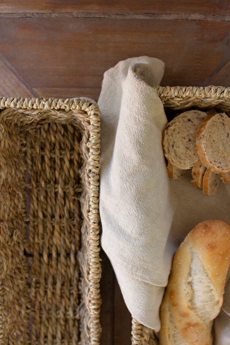 Set of 2 Woven Seagrass Bread Baskets