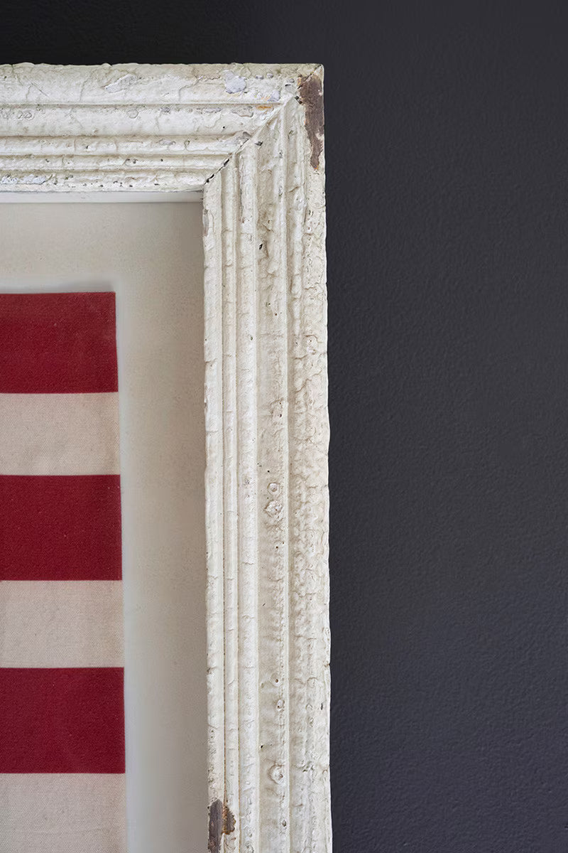Large Framed American Flag Under Glass