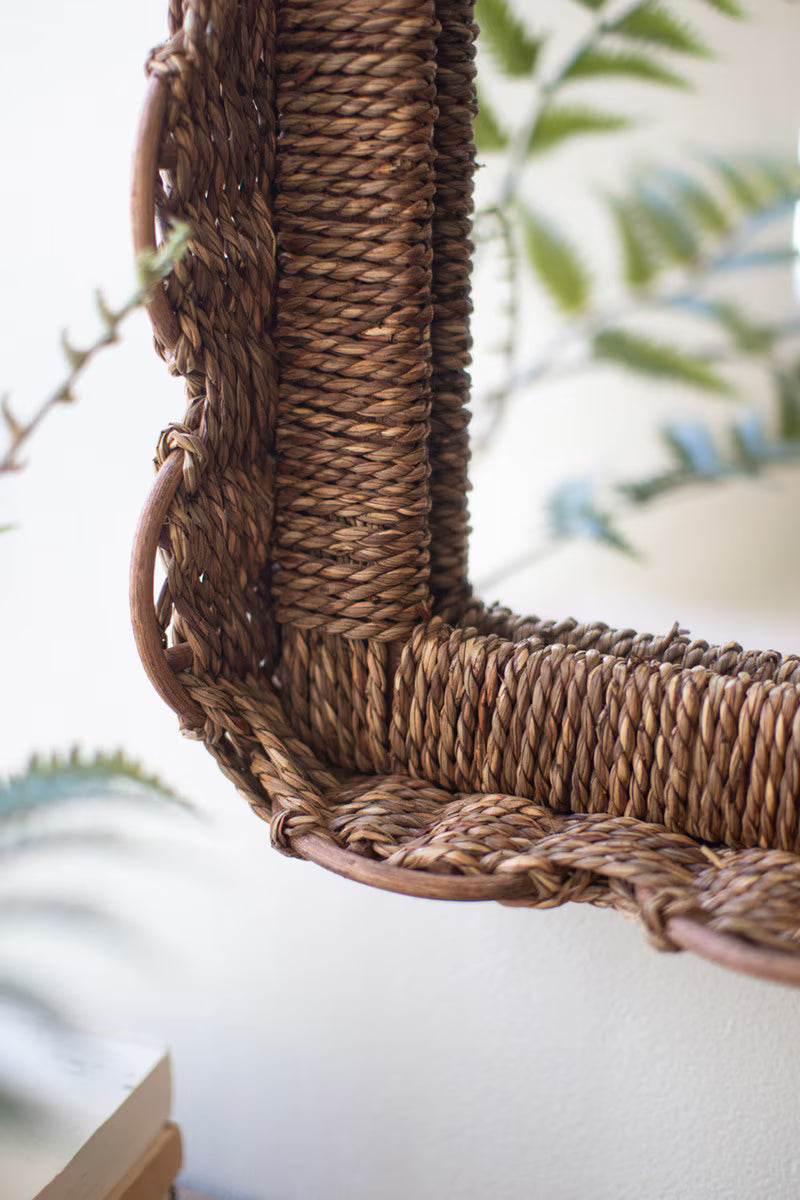 Rectangle Basket Framed Wall Mirror
