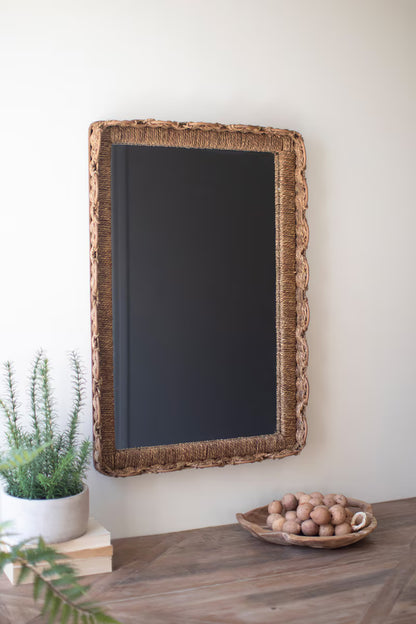 Rectangle Basket Framed Wall Mirror