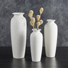 Matte White Tall Vase - Set of 3