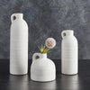 White Vase with Handle - Set of 3