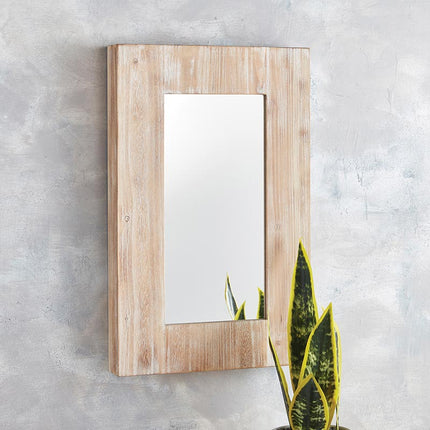 Wooden Rectangle Mirror