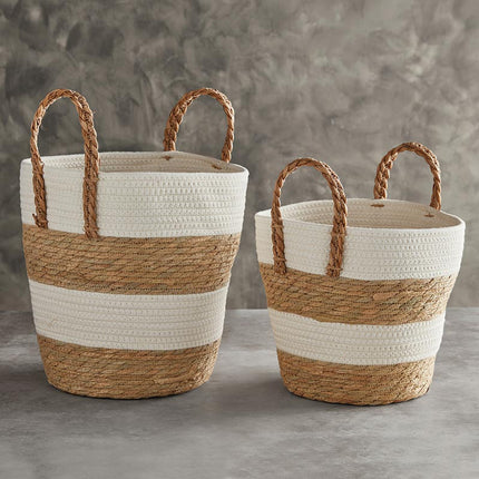 Braid Handle Basket - Set of 2