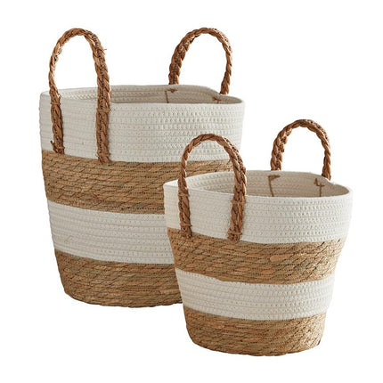 Braid Handle Basket - Set of 2