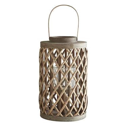 Grey Cylinder Lantern - Medium