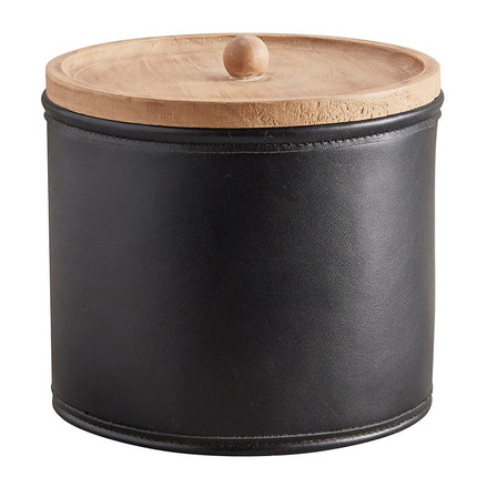 Faux Leather Canisters - Set of 3