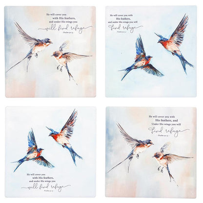 Under His Wing Collection Coaster - 4/pk