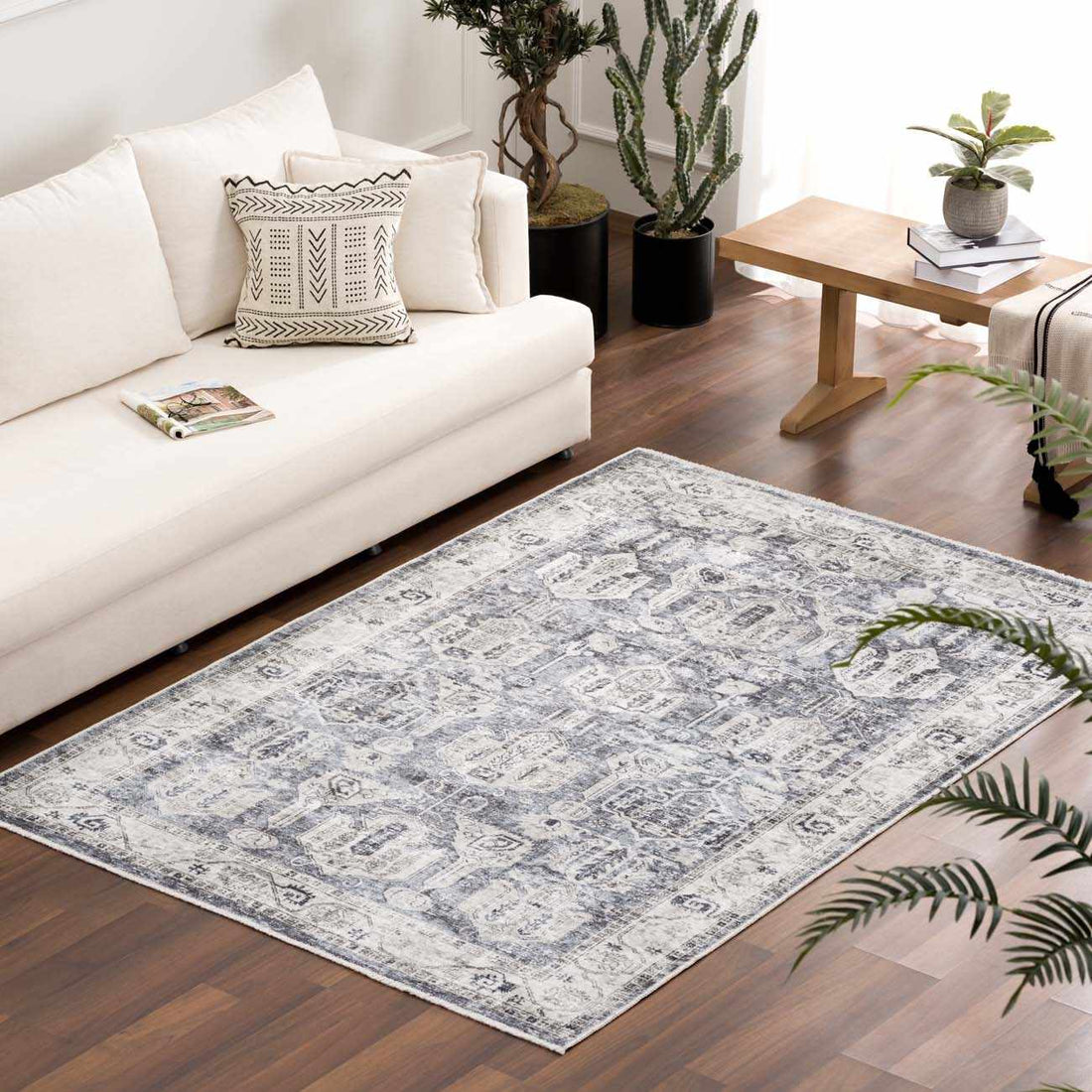 Off White Holi-4602 Washable Area Rug - Clearance