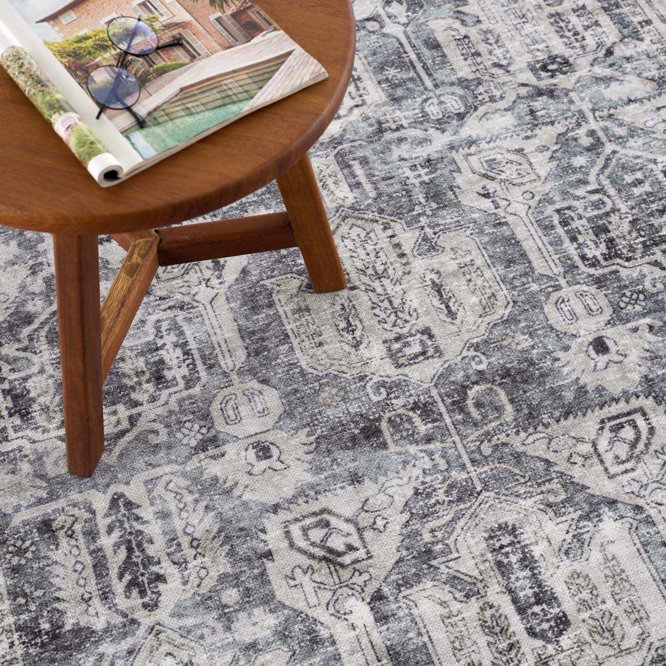 Off White Holi-4602 Washable Area Rug - Clearance