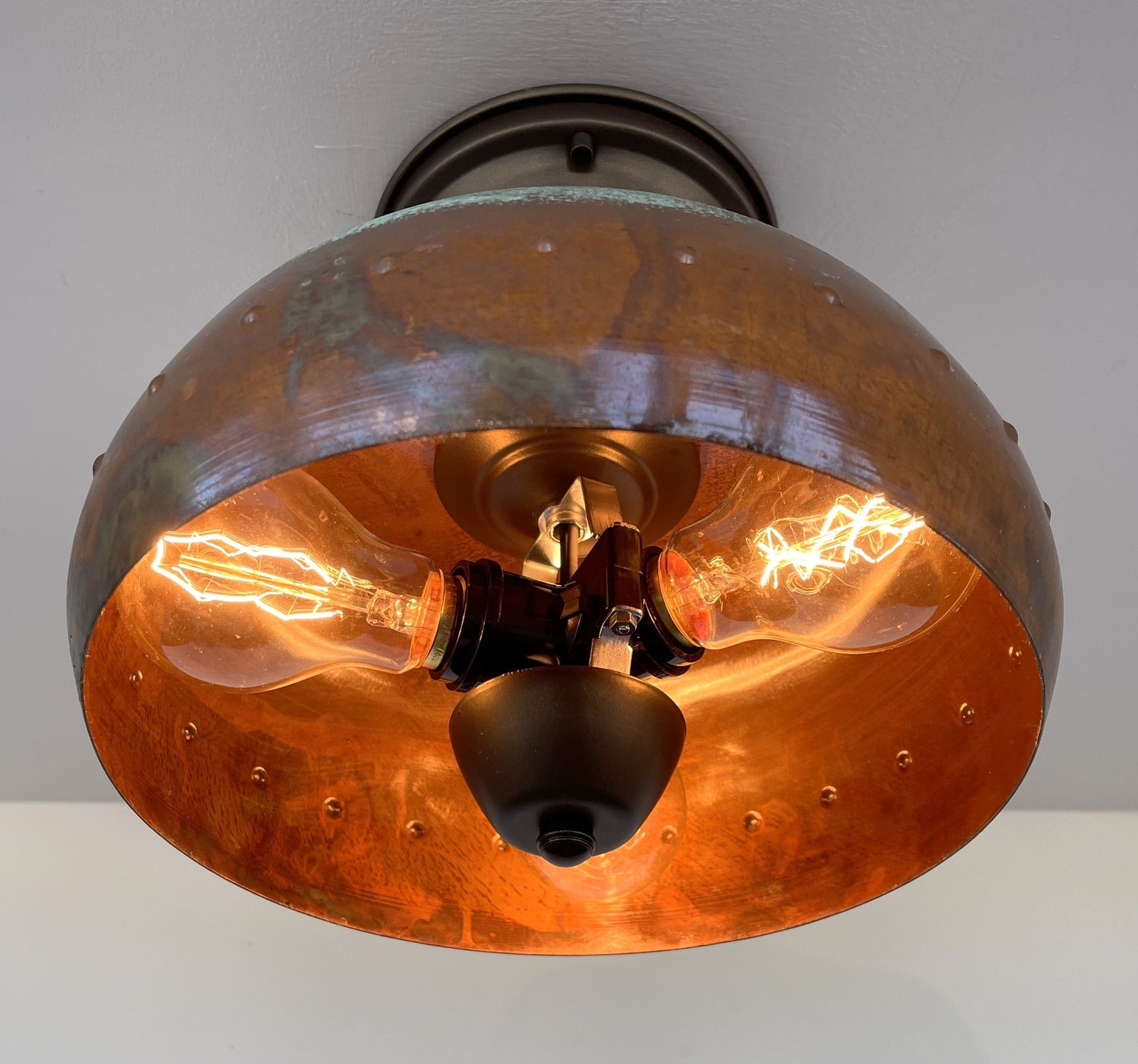 Copper Farmhouse Ceiling Light | 10" Wide