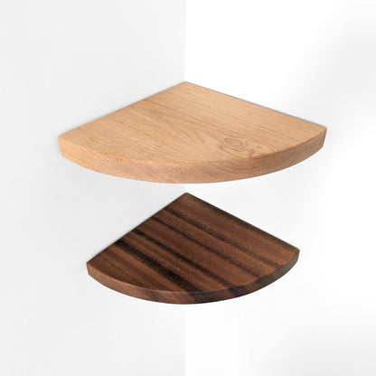 Corner Shelf with Visible Bracket