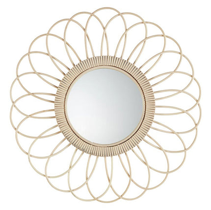 Sunburst Rattan Mirror