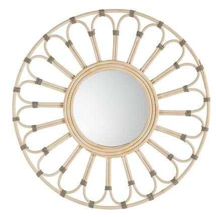 Sunflower Rattan Mirror