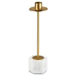 Gold Marble Candle Holder - Large