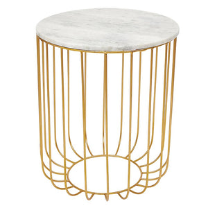 Marble Top Basket Table