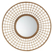 Dark Patterned Bamboo Mirror