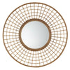 Dark Patterned Bamboo Mirror