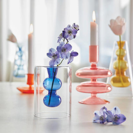 Cobalt Glass Candleholder