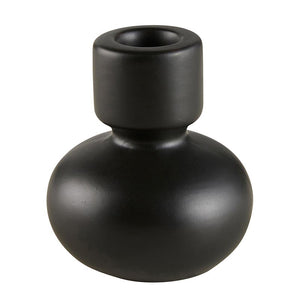 Black Round Taper Candleholder - Small