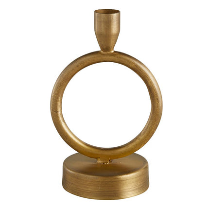 Brass Finish Donut Candleholder - Small