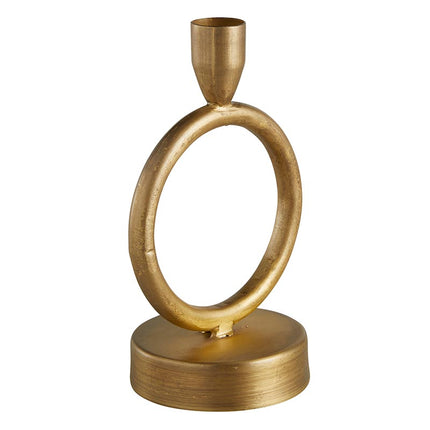 Brass Finish Donut Candleholder - Small