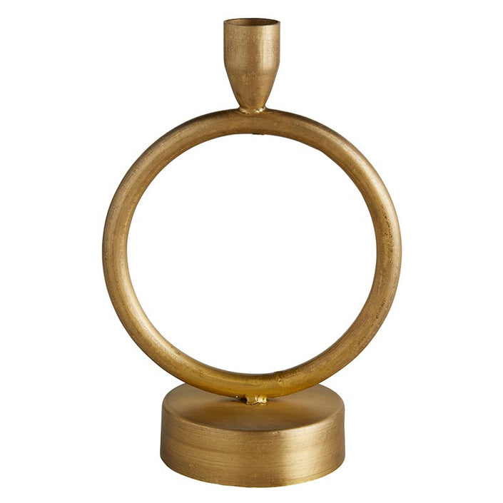 Brass Finish Donut Candleholder - Large