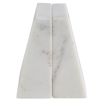 White Marble Bookends