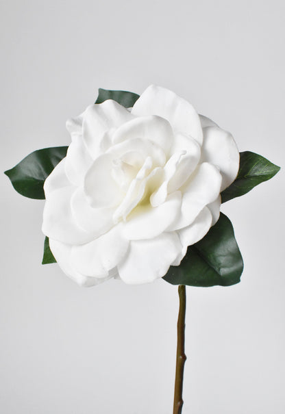11" Real Touch Faux White Gardenia Pick Stem