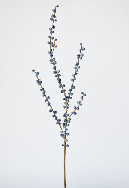 28" Faux Blue Berry Stem