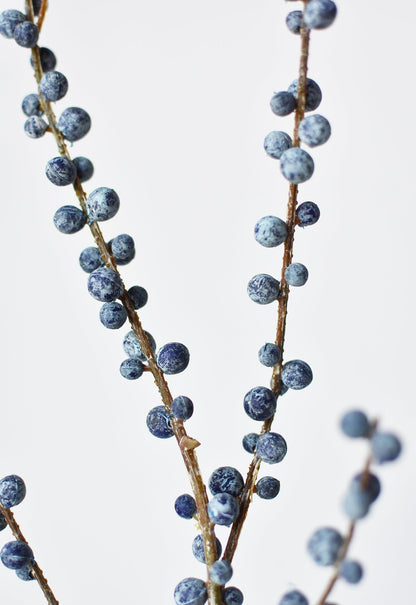 28" Faux Blue Berry Stem