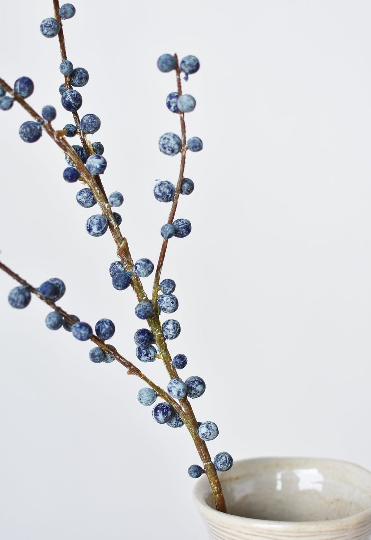 28" Faux Blue Berry Stem