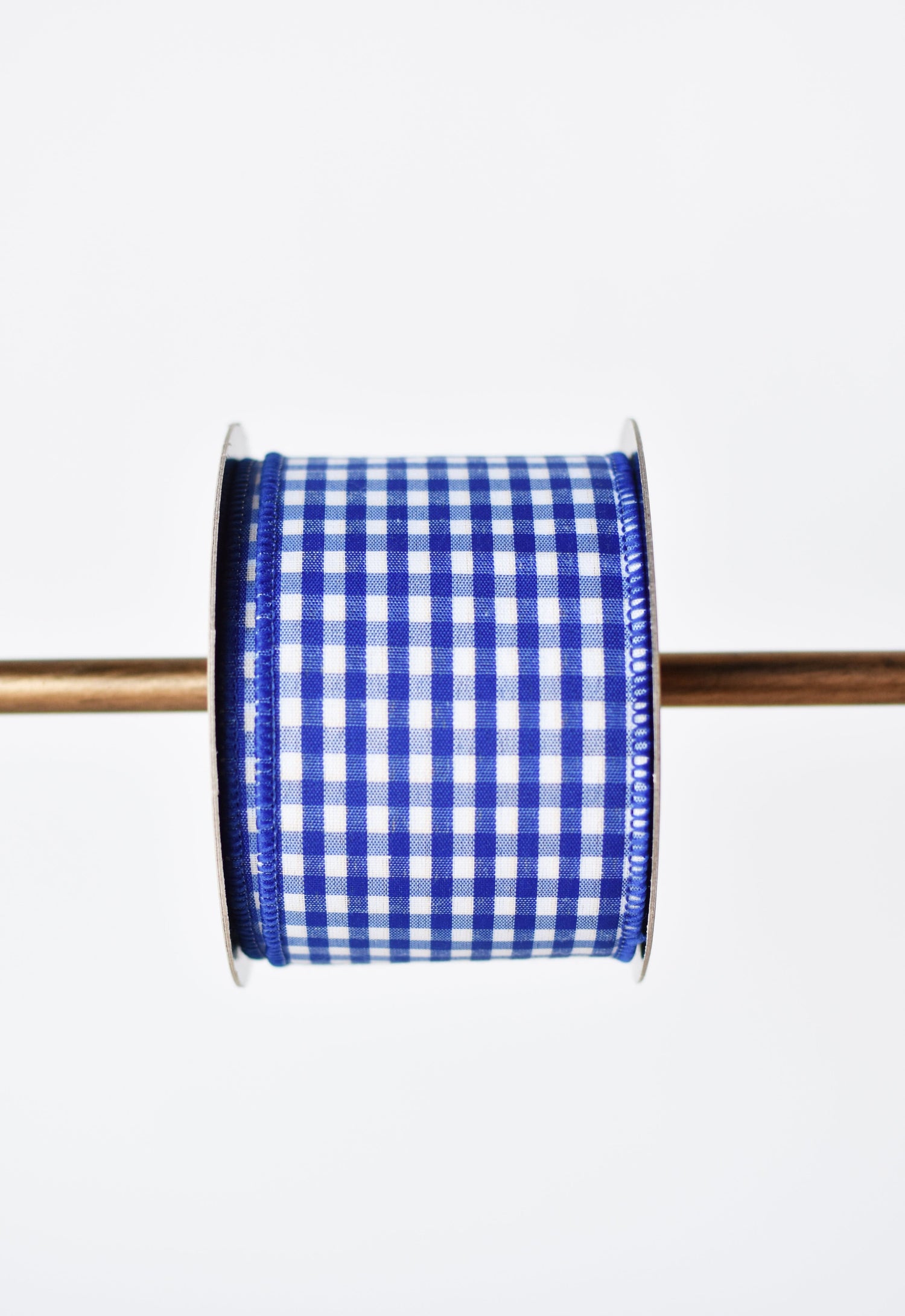 2.5" x 10yd Royal Blue/Yellow Checkered Ribbon
