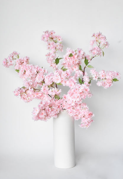 40" Faux Cherry Blossom Branch Stem Pink