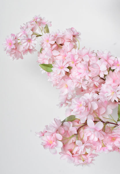 40" Faux Cherry Blossom Branch Stem Pink