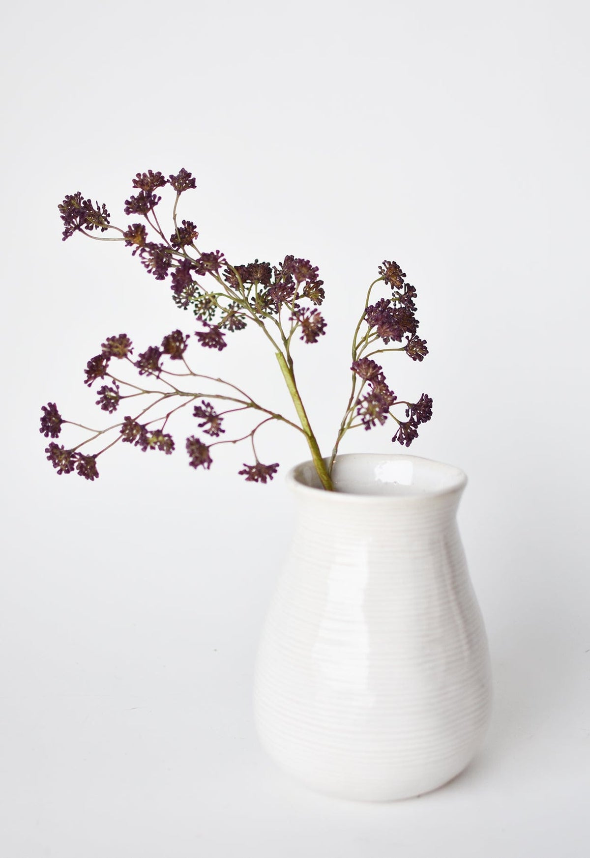 16" Faux Purple Soft Sedum Berry Stem